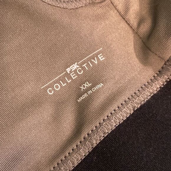 NWT PSK Collective Olive Polyester Spandex Solid Medium Impact Sports Bra - Picture 6 of 7